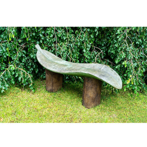 Giant Leaf Bench has ample seating art in your garden landscape